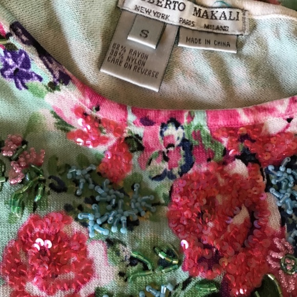 Alberto Makali Sequined Floral top - Picture 4 of 4